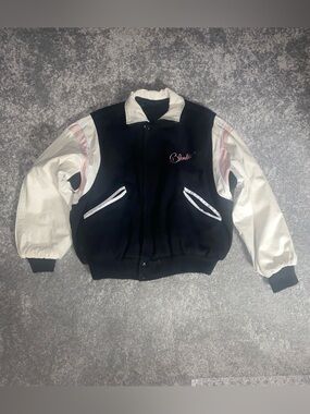Rare Blondies NYC sports bar Vintage Bomber Jacket ladies Large
